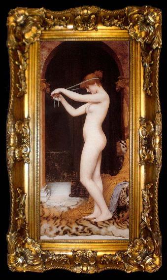 framed  John William Godward Venus Binding her Hair, ta009-2